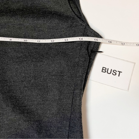 Theory Wool Gevel Dress 4 gray flannel neutral minimalist career work shift - Picture 8 of 14